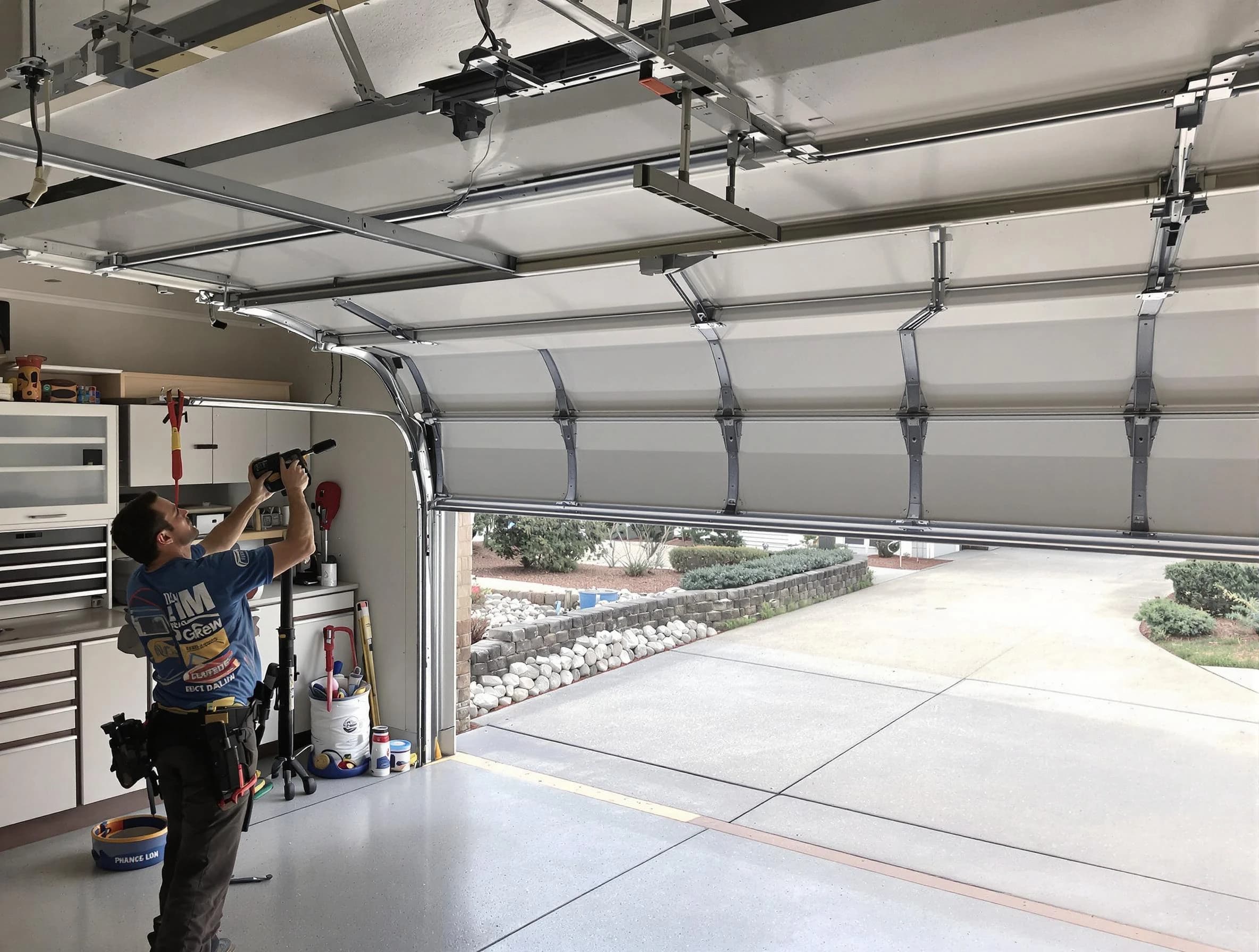Garage door track repair service by Perry Garage Door Repair in Perry