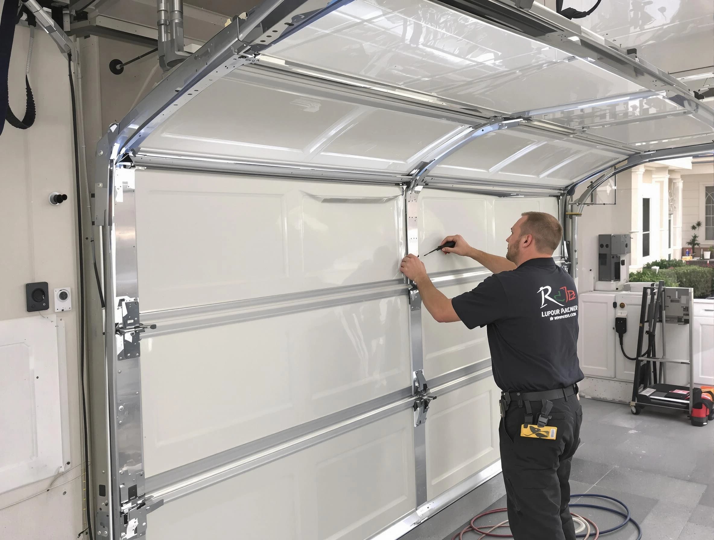 Perry Garage Door Repair professional performing panel repair in Perry