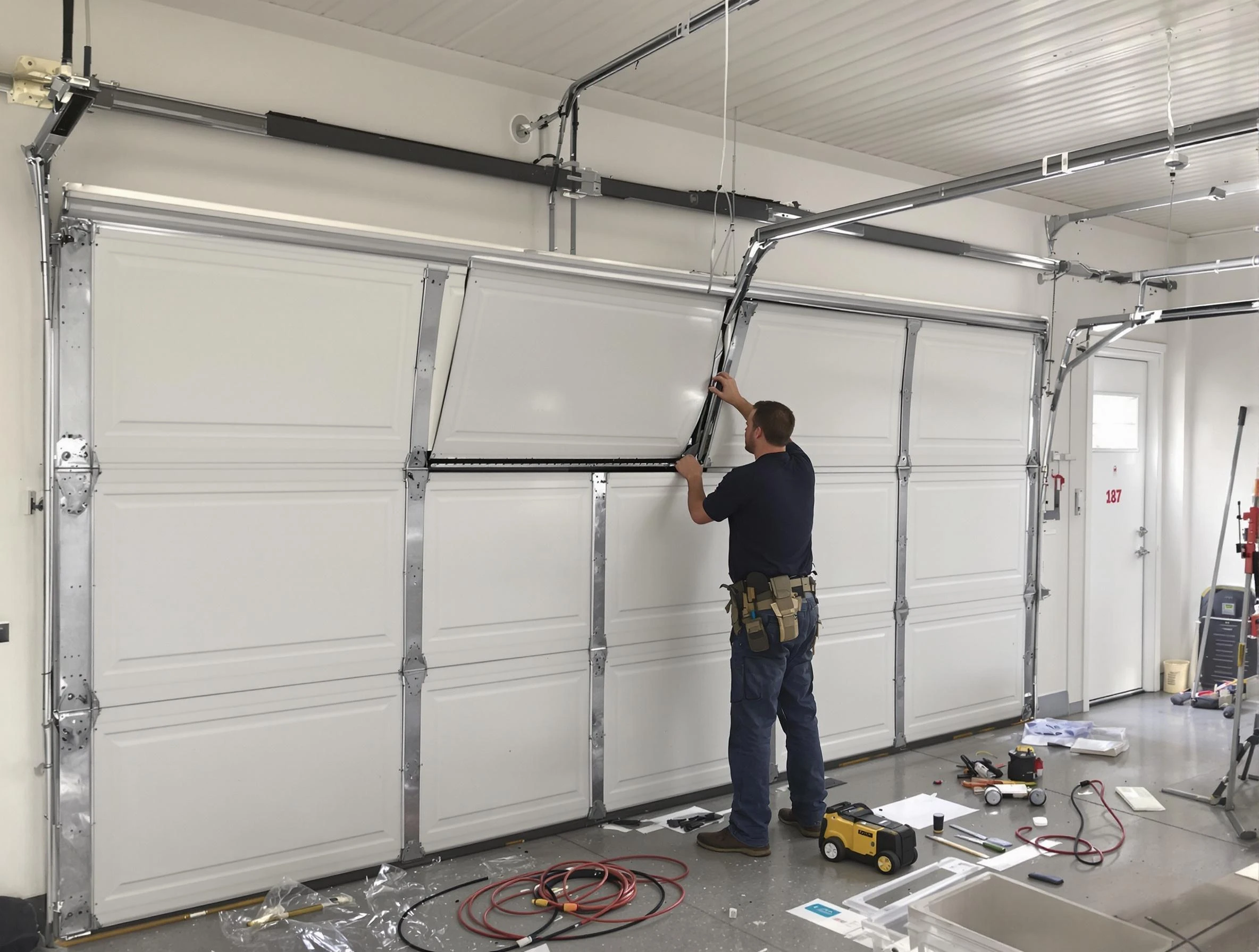 Garage Door Section Replacement in Perry