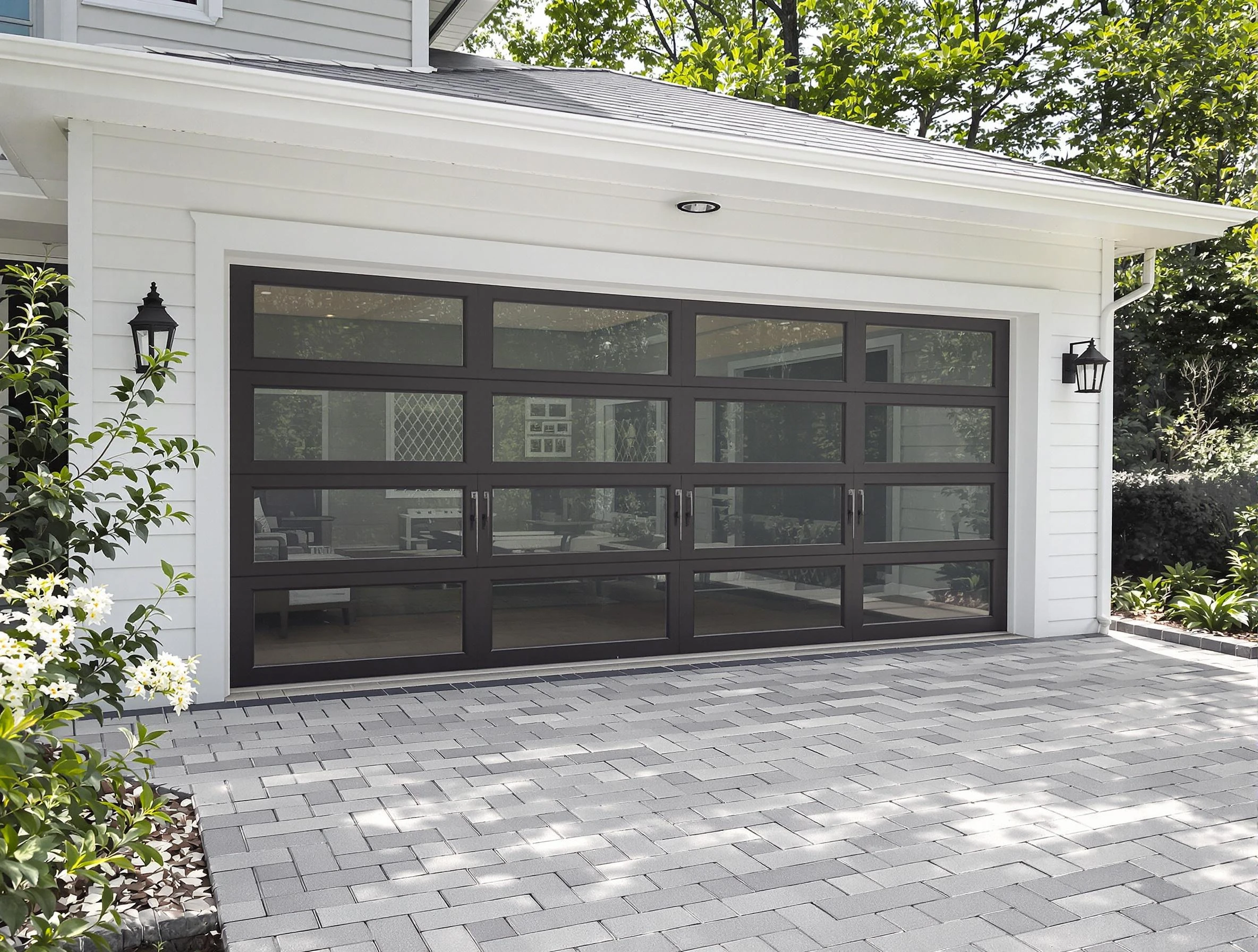 Perry Garage Door Repair design specialist presenting custom garage door options to Perry homeowner